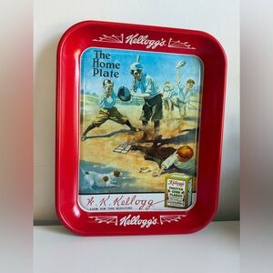 1996 Kellogg's Reproduction 1912 Reddys Great Slide To The Home Plate Metal Tray